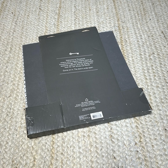 NEW Threshold/Brightroom 13" x 13" Fabric Cube Bin Fiaro Gray/White Print - Picture 3 of 3